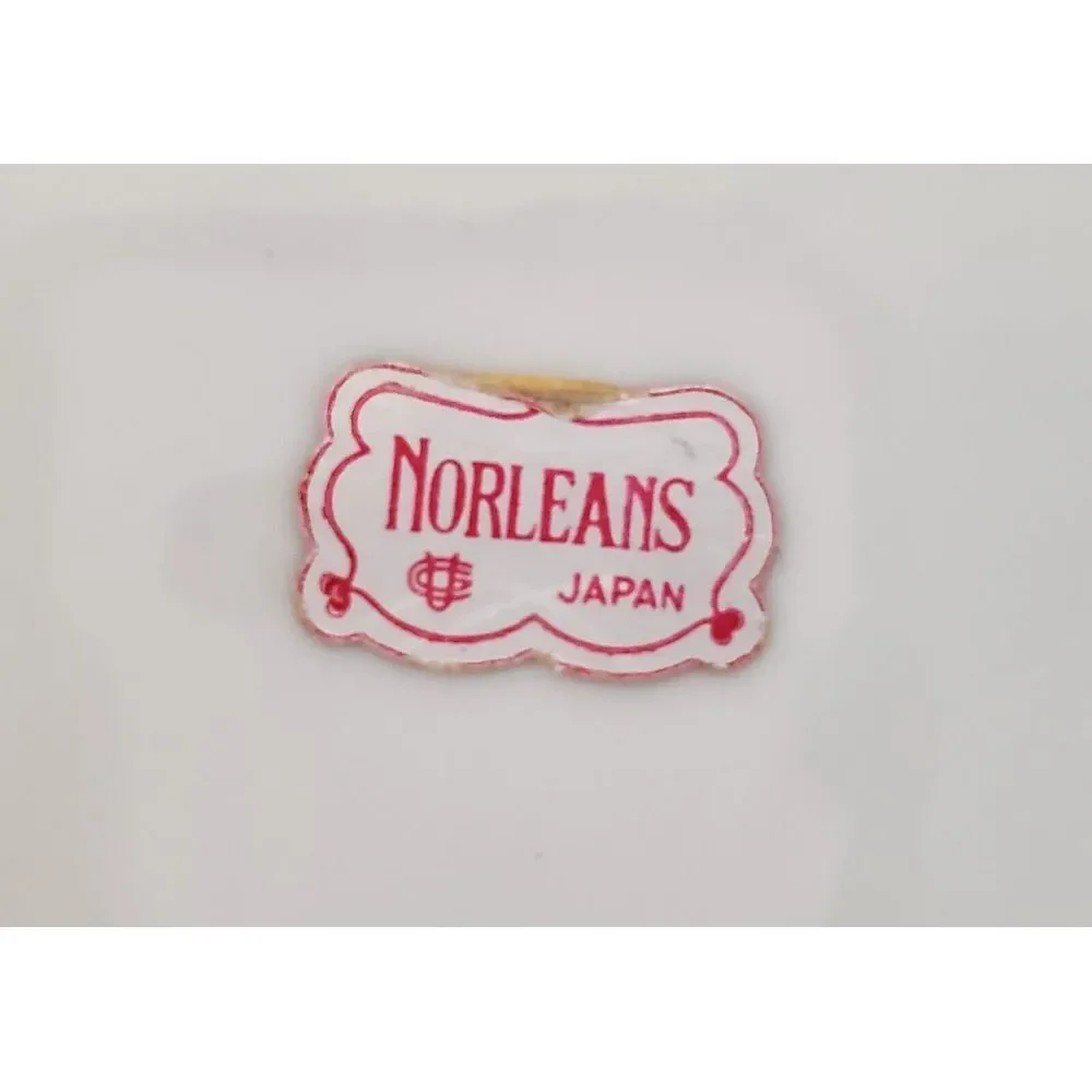 Norleans Ashtray Parrot Bird Japan Hand Paint Dish Ring Hold Porcelain Bl/Grn/Yl